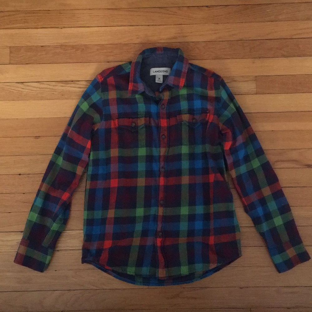 Multi colored plaid flannel